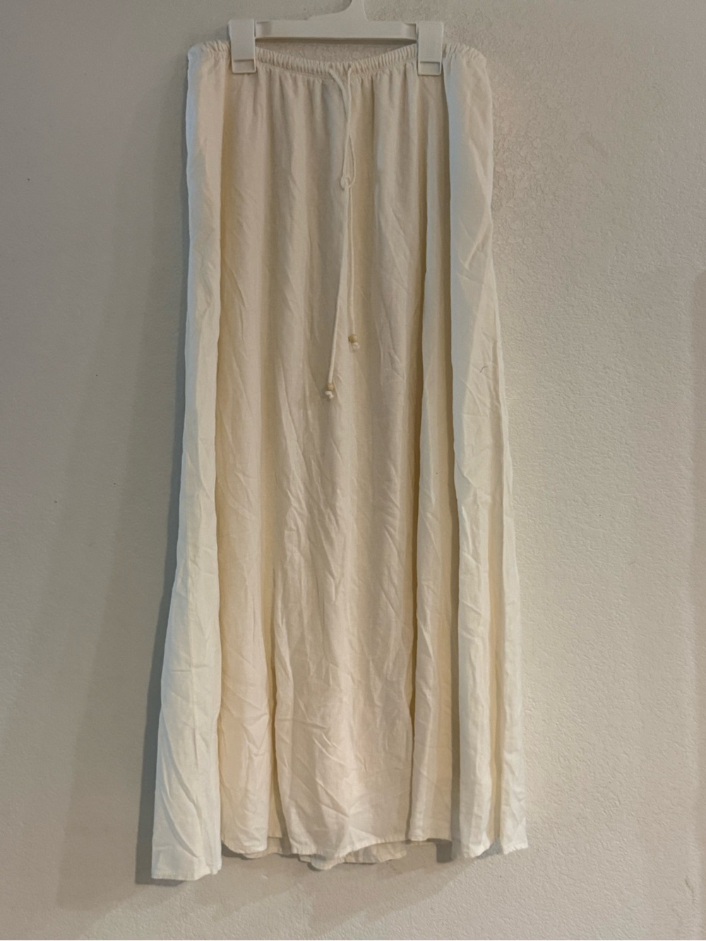 wild fable Cream Maxi Skirt with Drawstring Waist